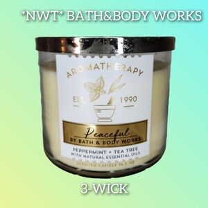 Peaceful aromatherapy 3 wick Bath and Body works Discontinued scent